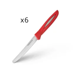 Set 6 coltelli bistecca manico rosso