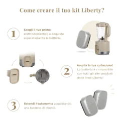 Set frullatore a immersione 3 in 1 senza fili Liberty senza batteria