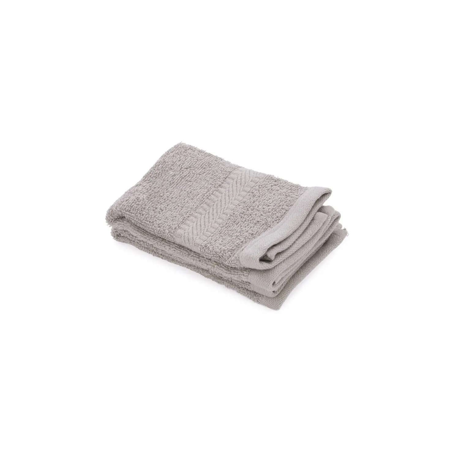 Set 2 lavette 30x30 cm cotone Basik grigio