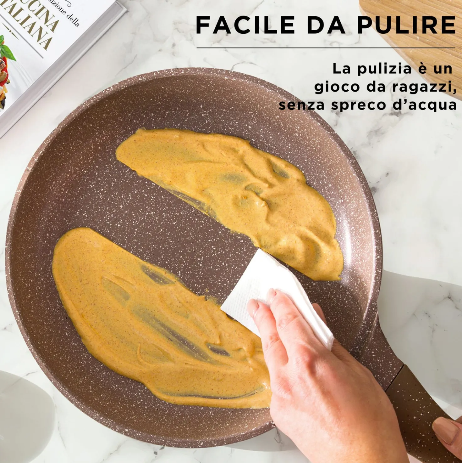 Set 2 padelle 22 e 26 cm antiaderente 0 grassi