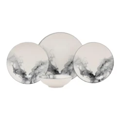Set 24 pezzi tavola black and white