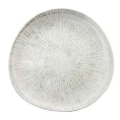 Set 24 pezzi tavola in porcellana grigio righe