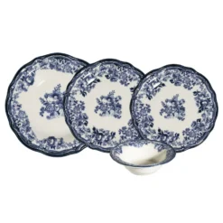 Set 24 piatti Velour blu