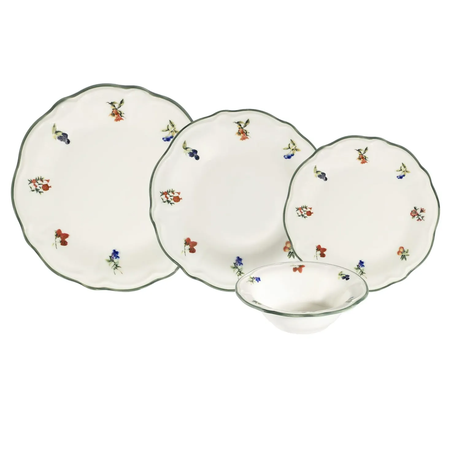 Set 24 piatti vintage rose