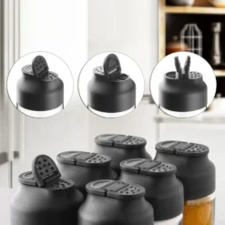 Set 6 portaspezie 105 ml in vetro con tappo dosatore