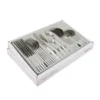 Set 24 posate acciaio inox manico bianco Supreme
