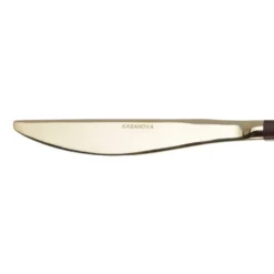Set 24 posate bordeaux e champagne Luxy acciaio inox