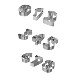 Set tagliabiscotti numeri acciaio inox Baker's Secret
