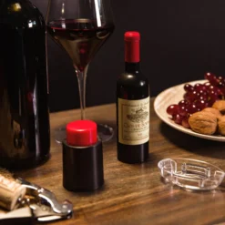 Set vino 2 accessori in custodia a bottiglia