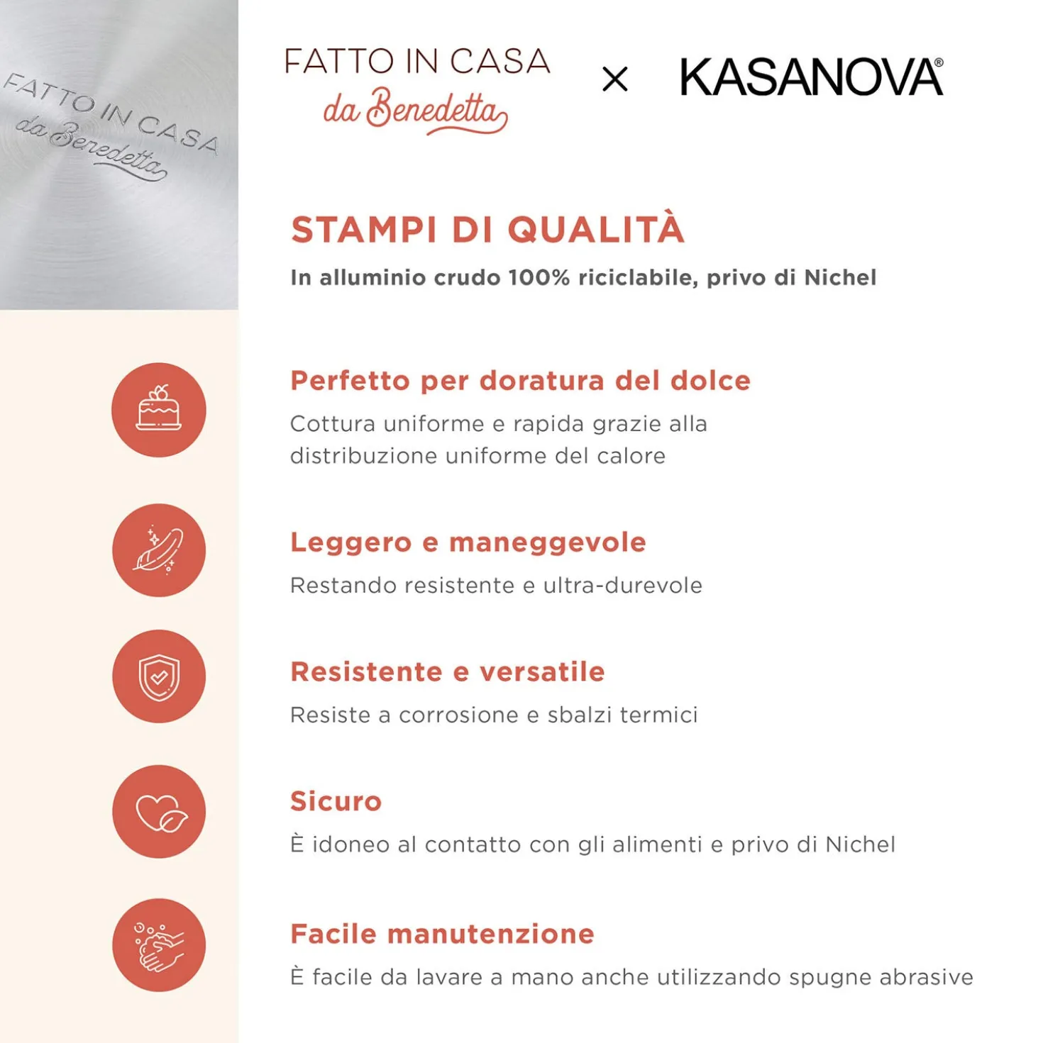 Stampo ciambella con cono 24 cm Fatto in casa da Benedetta alluminio