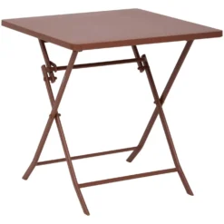 Tavolo da giardino 70x70x71 cm pieghevole mogano Greensboro