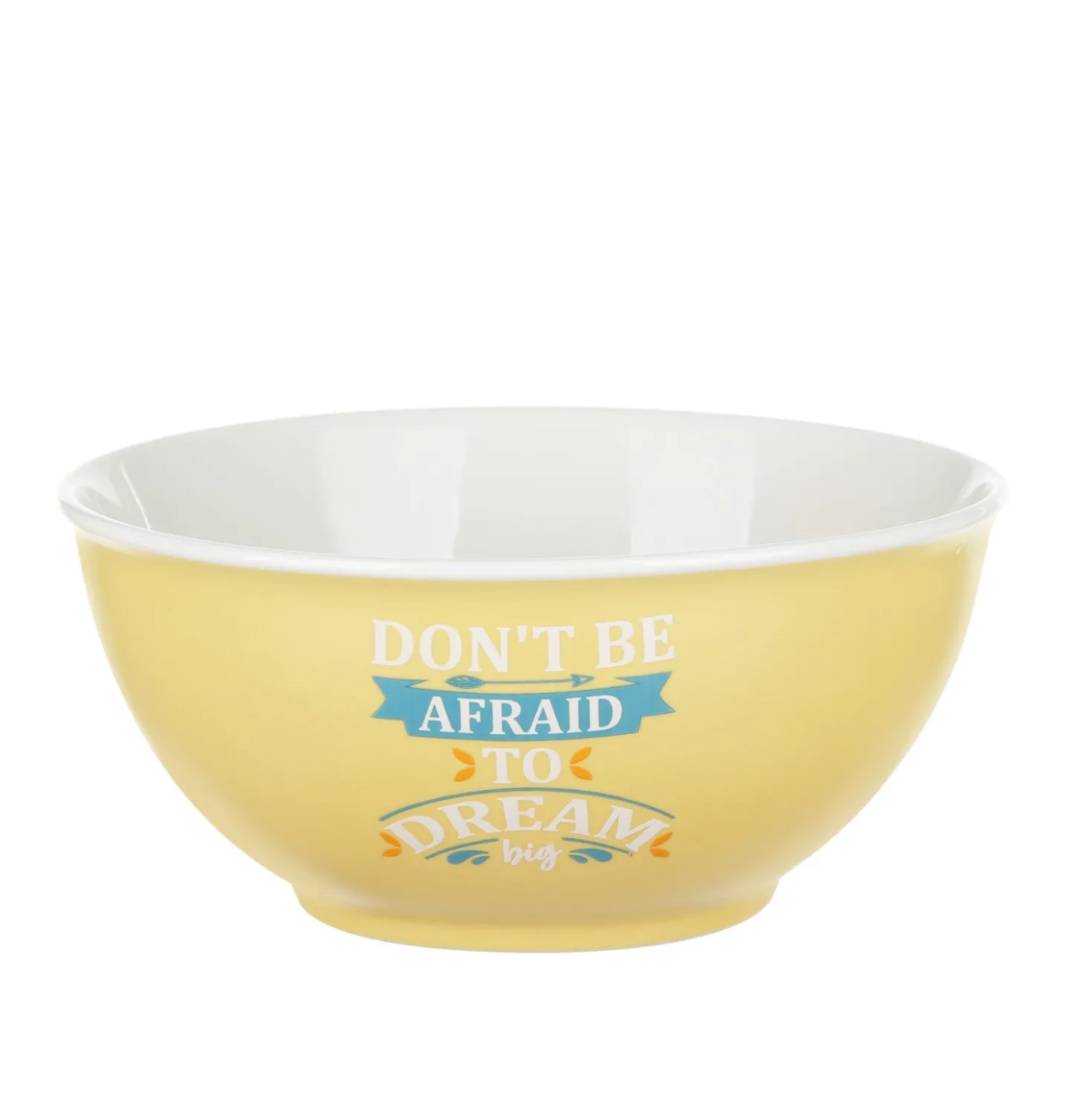 Tazza bolo scritta 800 ml in porcellana giallo opaco