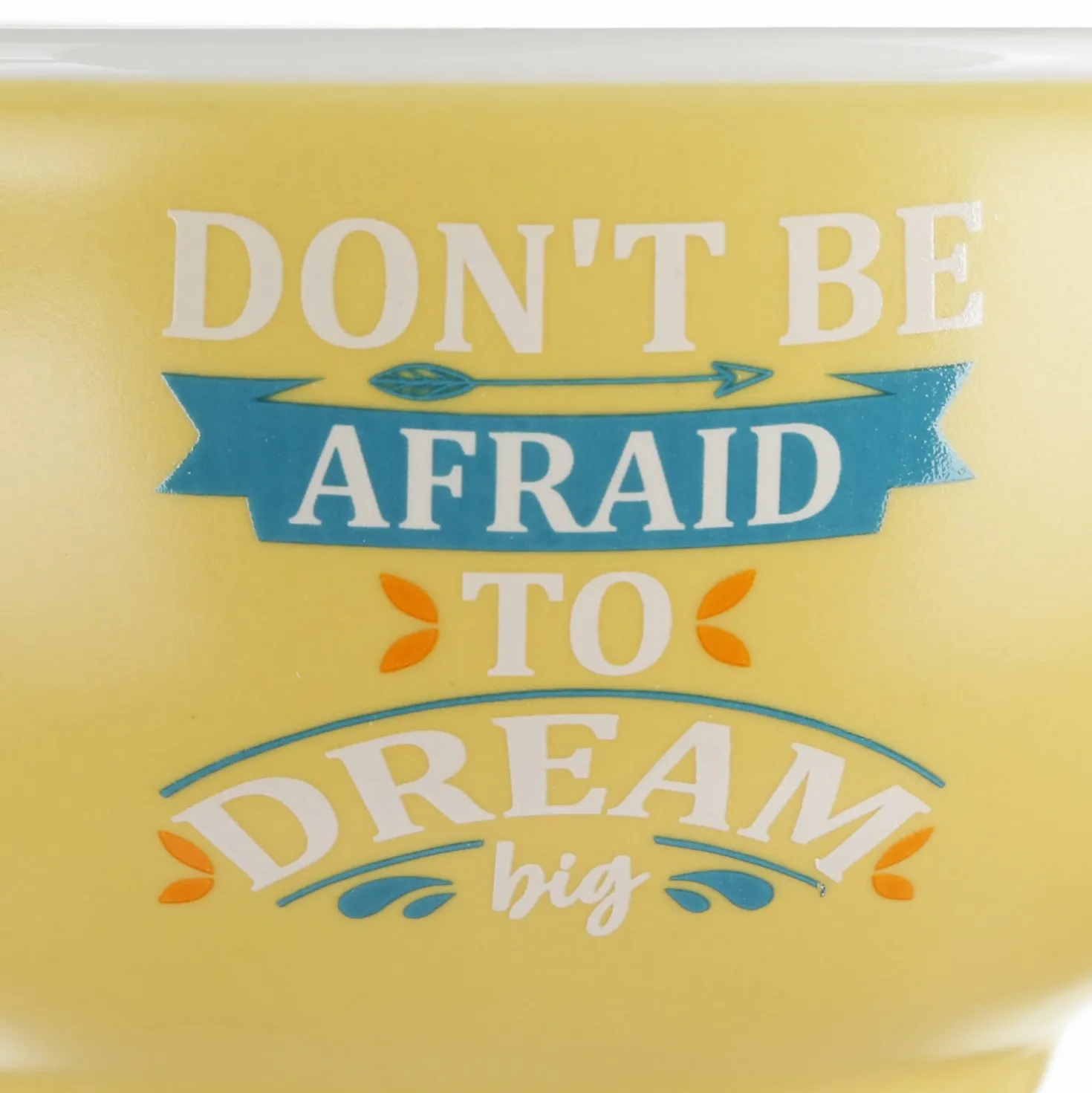 Tazza bolo scritta 800 ml in porcellana giallo opaco