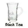 Tazza tè in vetro 230 ml scritta Black Tea