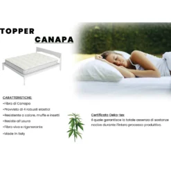 Topper singolo Canapa Datex